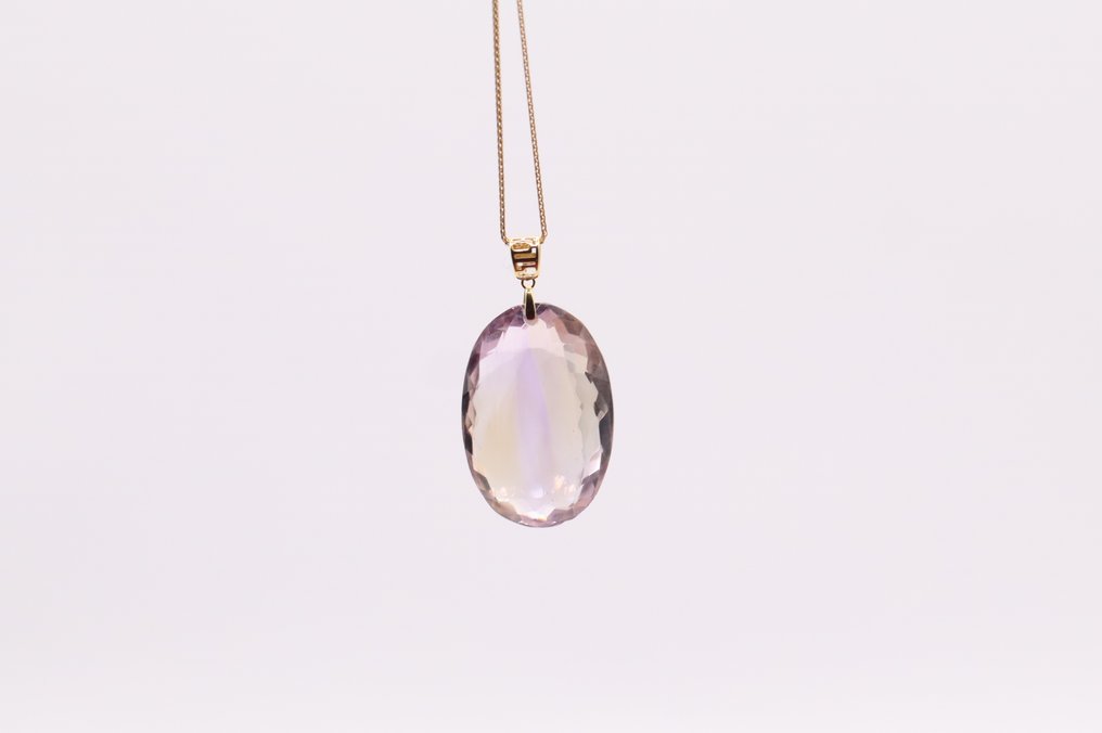 Sans prix de réserve - Pendentif - 18 carats Or jaune, Amétrine - 16.50ct. tw. Amétrine - Amétrine naturelle #1.0