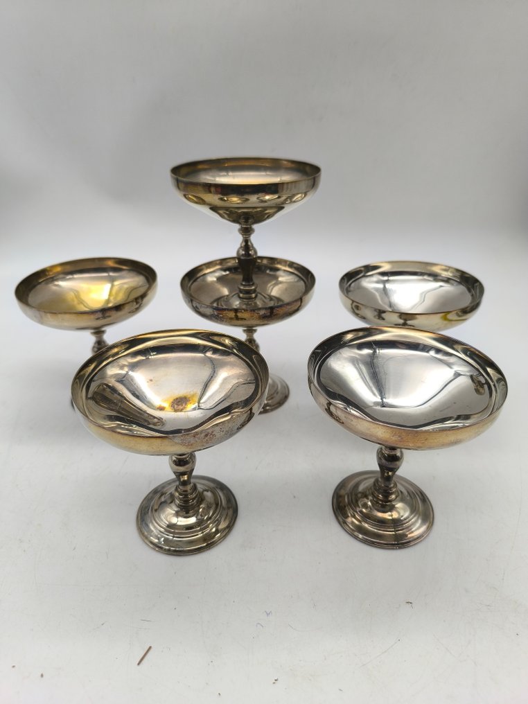 Verre à champagne (6) - Plaqué(e) argent - Verres de champagne #1.0