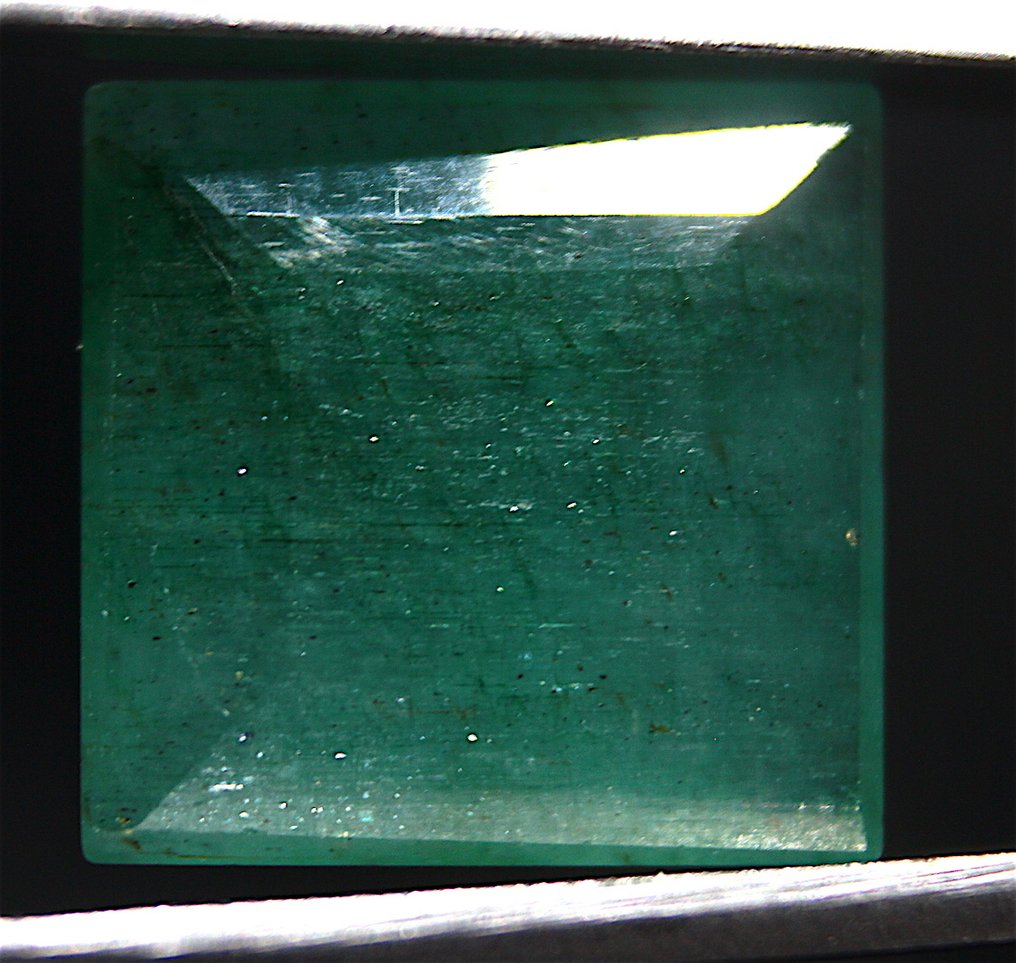 Καράτια 9,30 φυσικός σμαράγδι Ζάμπια. Πολυδιάστατος - Ύψος: 13 mm - Πλάτος: 13 mm- 1.86 g #4.3