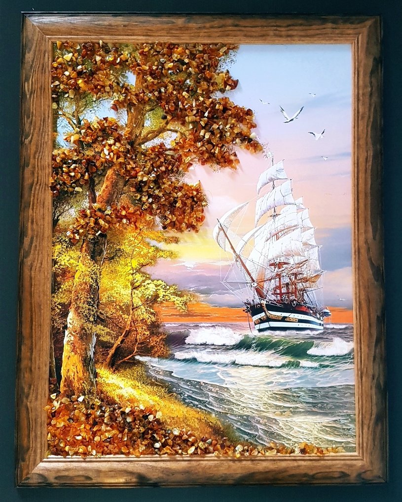 Κεχριμπάρι - Unique Raw Unpolished Amber picture - Wall decoration - Home interior (χωρίς τιμή ασφαλείας) #1.0