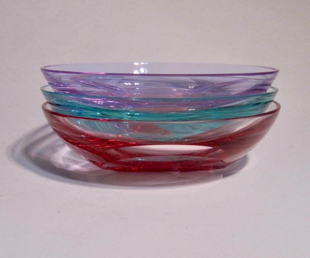 Ludwig Moser und Söhne - Rudolf Eschler - 盘子 (6) - 水晶玻璃 - 酒吧小吃 #2.1