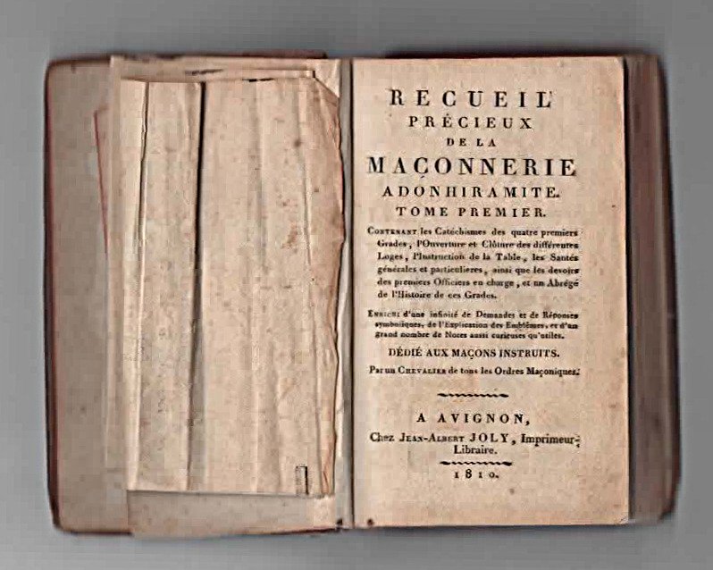 Par un Chevalier de tous les Ordres Maçonniques- Louis Guillemain de Saint Victor - Recueil précieux de la Maçonnerie Adonhiramite - 1810 #1.0