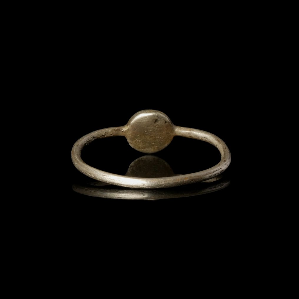 Μεσαιωνική, εποχή σταυροφόρων Ασημί Δαχτυλίδι σφραγίδας Ιππότη Τέμπλερ με σταυρό των Τεμπλερ. #4.3