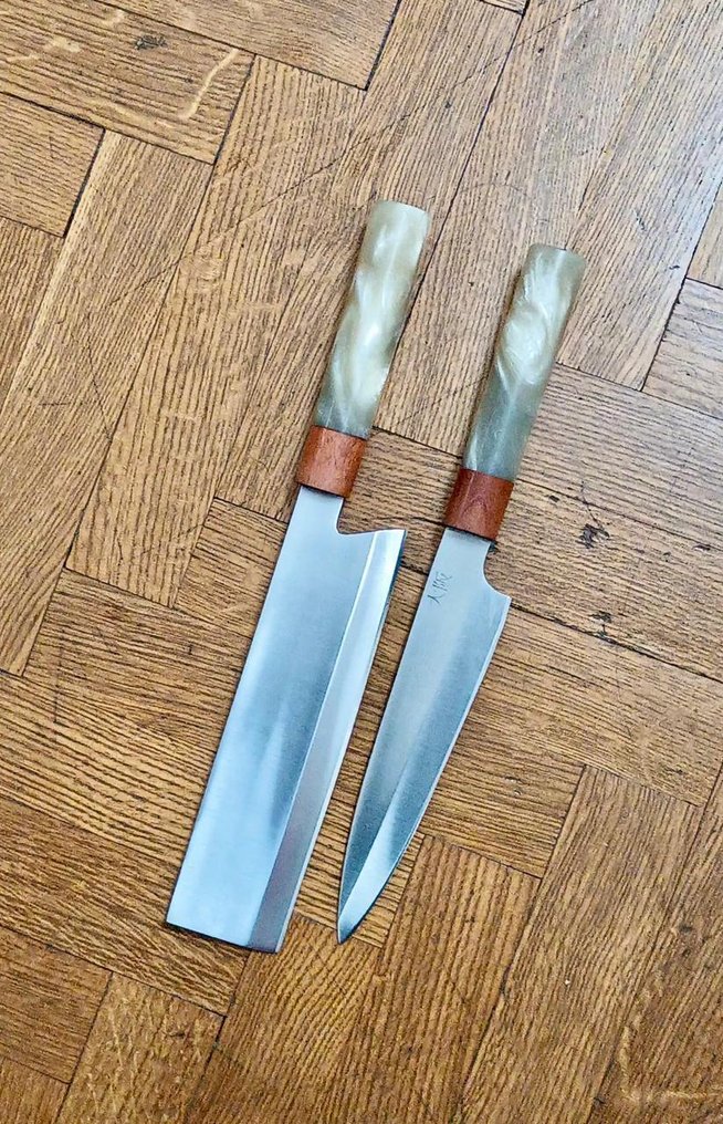 Μαχαίρι κουζίνας - Ιαπωνικό στυλ sujikhki. Σετ μαχαιριών κουζίνας Gyuto με ξύλο. Καλύτερο για - Ασία #4.3