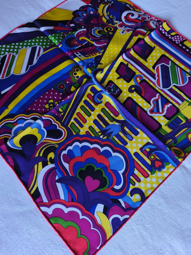 Hermès - FAUBOURG RAINBOW DÉTAIL by Dimitri Rybaltchenko. Gavroche - Foulard #4.3