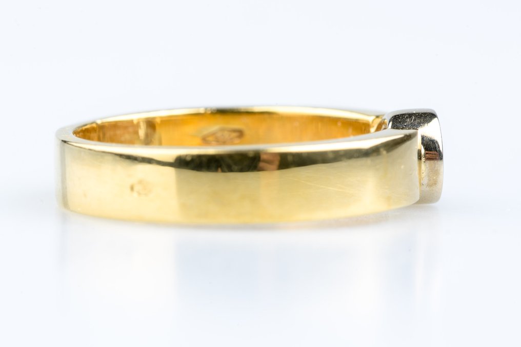 戒指 - 18K包金 黄金, 白金 -  0.15ct. tw. 钻石 (天然)  #2.1