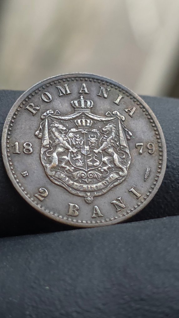 Ρουμανία. Carol I. 2 Bani 1879 / Double Strike on the letter "Domnul" #2.1