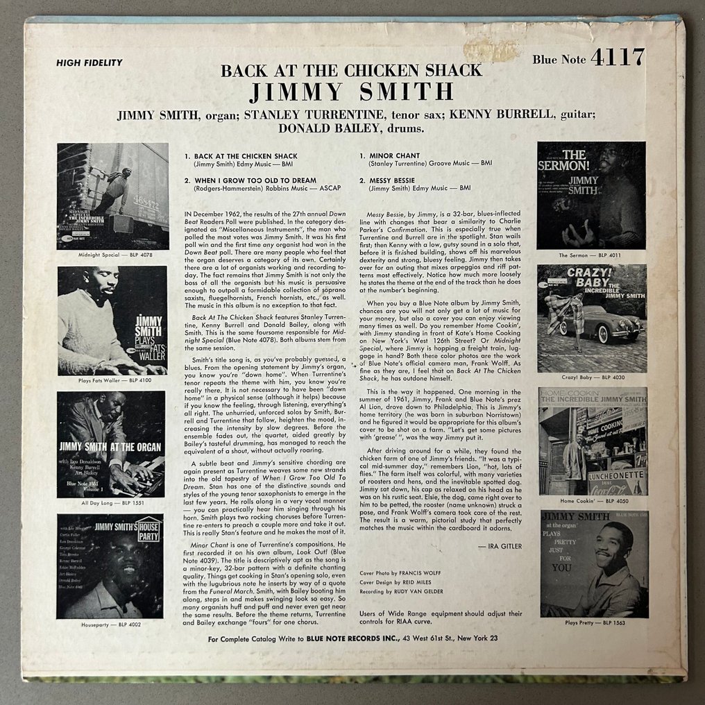 Jimmy Smith - Back at the Chicken Shack (1st mono pressing!) - Single bakelitlemez - 1st Mono pressing - 1963 #1.0