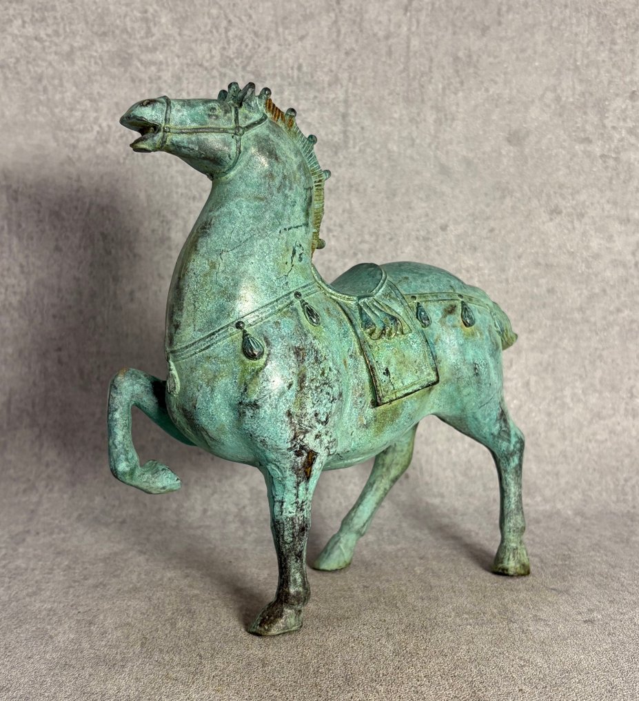 Statua, Paard - 22.5 cm - Bronzo #1.0