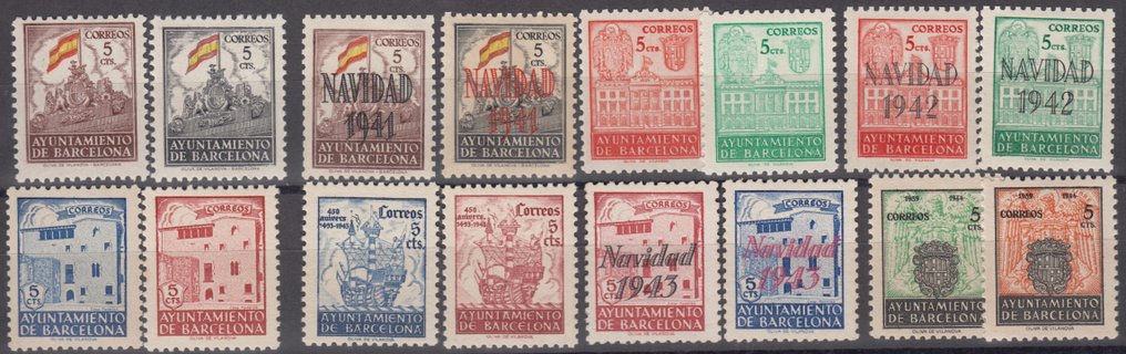 西班牙  - 所有邮票块的完整收藏。 #1.0