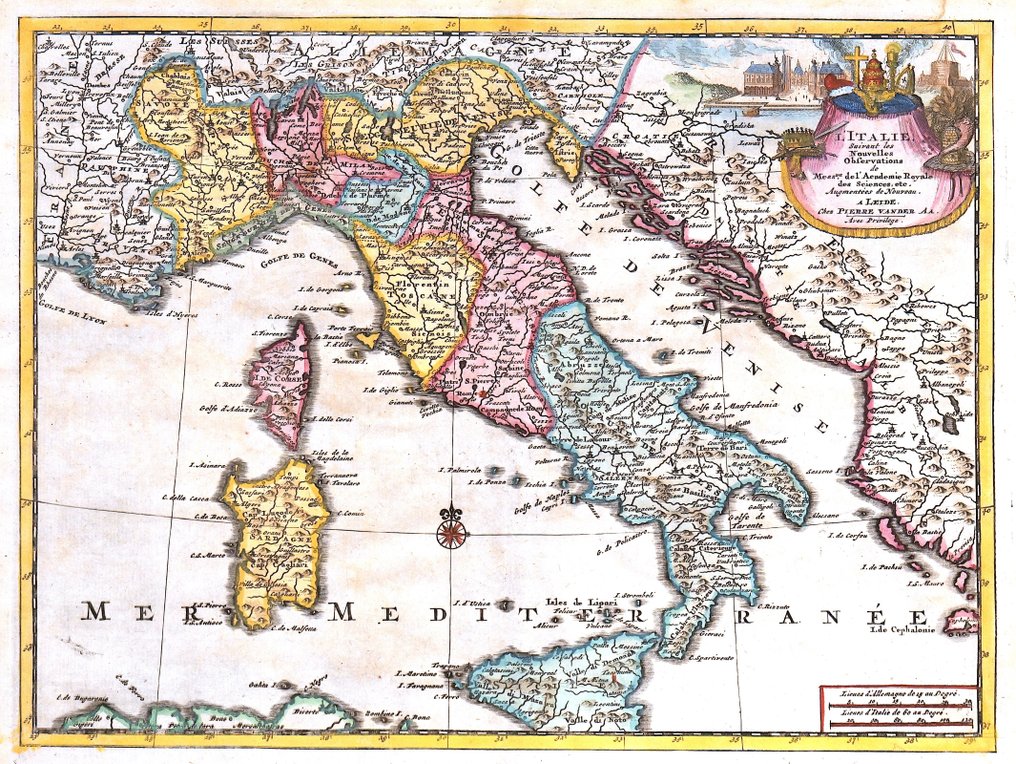 Europe - Italy; P. Van der Aa - L'Italie - 1736 #1.0