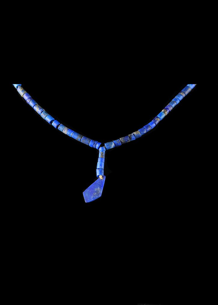 Western Asiatic Lapis Lazuli Beaded Necklace  (No Reserve Price) #1.0