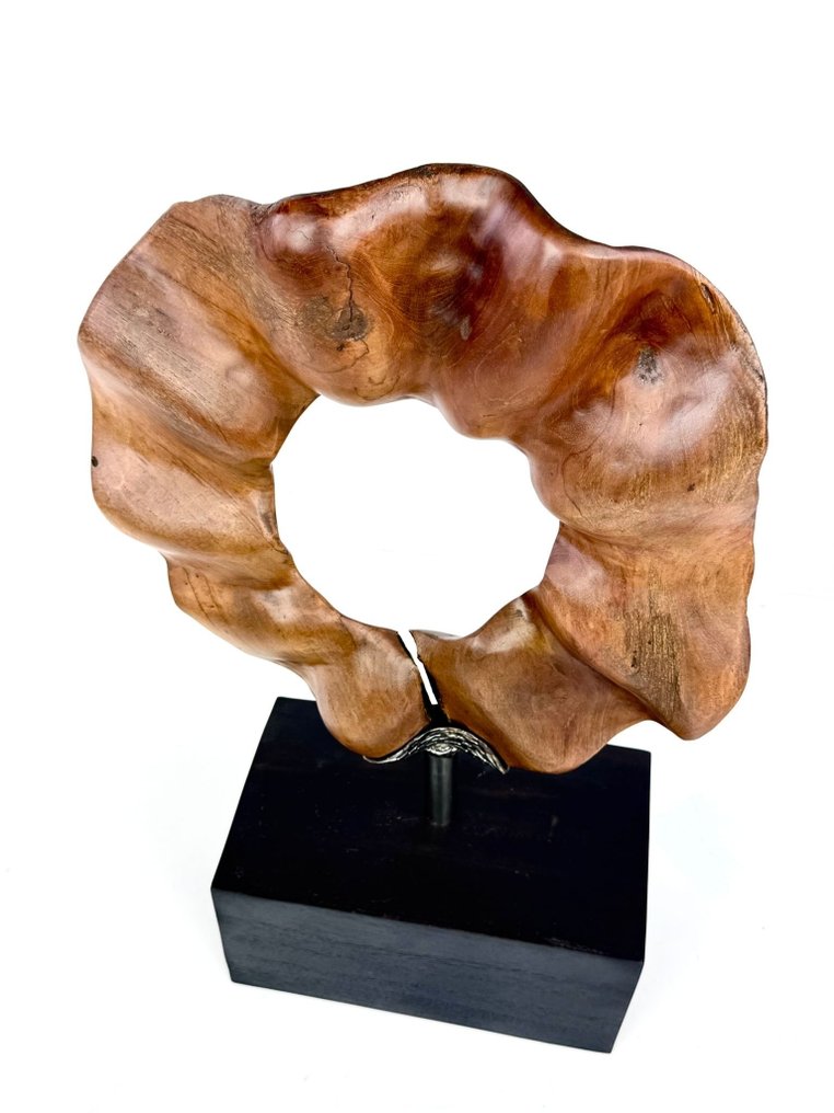 雕塑, Scultura in legno tek - Armonia del tondo - 64 cm - 柚木 #4.3