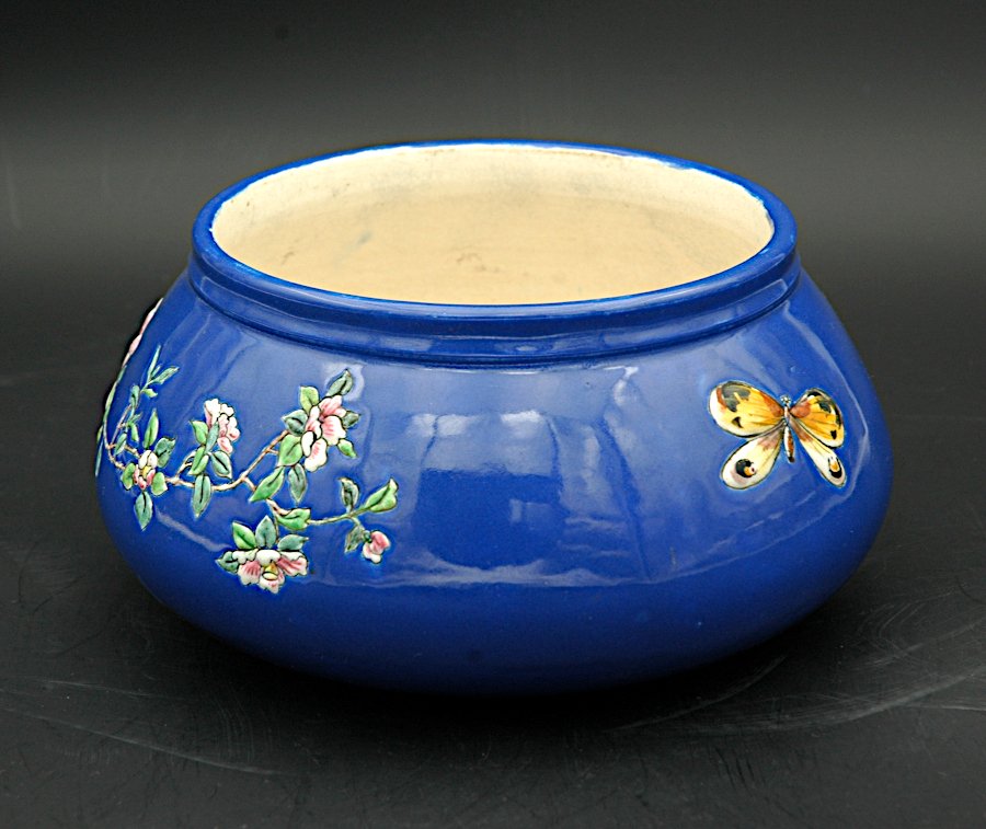 Eugène Victor COLLINOT - Jardinière - Terracotta, Smalto - Fine XIX secolo - Firmata #3.2