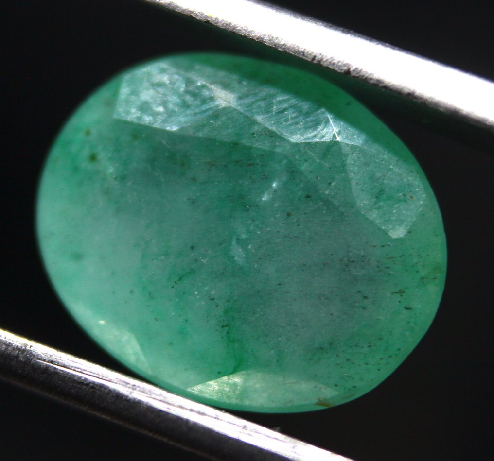 Cts. 5,20 Naturlig smaragd Zambia Facetterad - Höjd: 12 mm - Bredd: 10 mm- 1.04 g #1.0