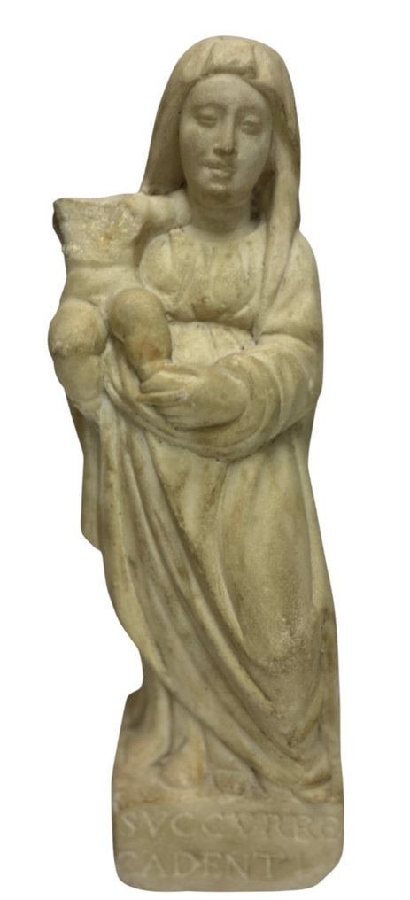 Skulptur, Vergine con Bambino - 39 cm - Marmor #1.0