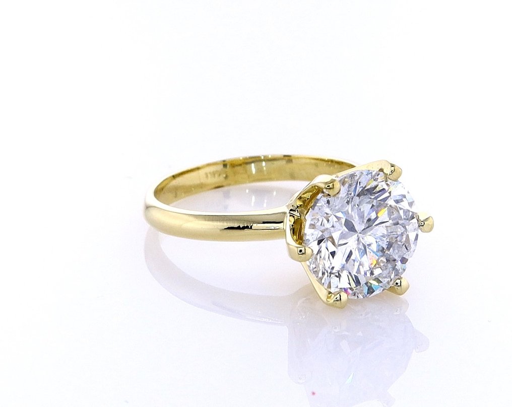 戒指 - 14K包金 黄金 -  3.03ct. tw. 钻石 (天然) #2.1