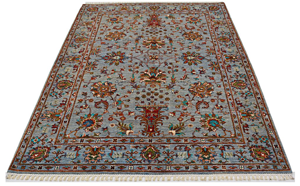Afghan, Ziegler Kazak, 新款苏尔坦尼地毯 高品质手工结绳杰作 有机羊毛 - 地毯 - 202 cm - 152 cm - 手工设计师地毯 #1.0