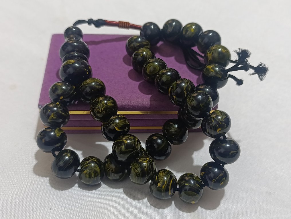  Ροζάριο - Κεχριμπάρι - 1970-1980 - Σπάνια Κομποσκοίνια Προσευχής  #1.0