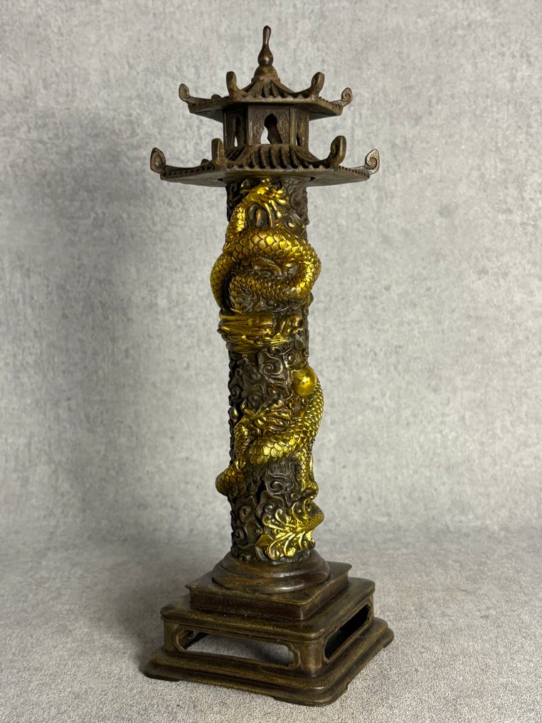 Tempel draak (suitsukkeen polttaja) - Pronssi - 1900-luvun loppupuoli #4.3