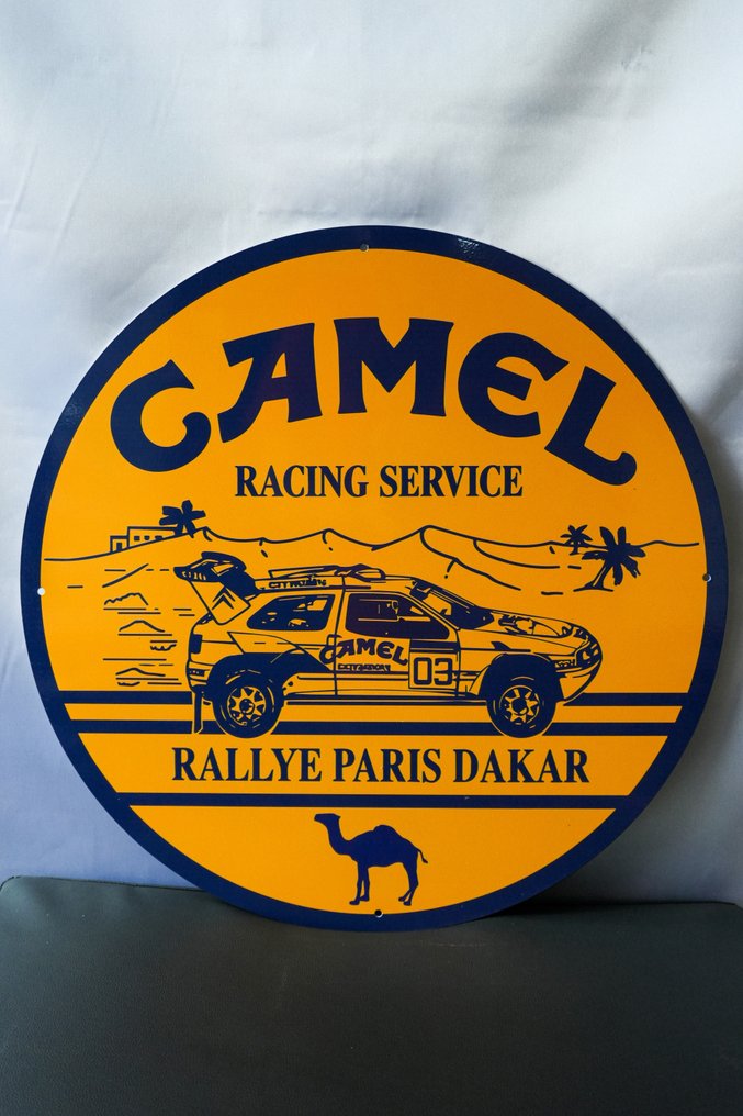 Sign - Camel - Racing Service – Rallye Paris Dakar - XL vintage sign, 500mm #1.0