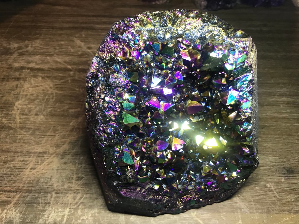 Améthyste Groupe de cristal - Hauteur : 13 cm - Largeur : 10 cm- 2526 g - (1) #1.0