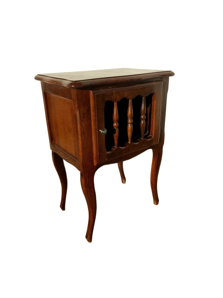 Κομοδίνο - Ξύλο - Μικρή πόρτα με κάγκελα. #1.0