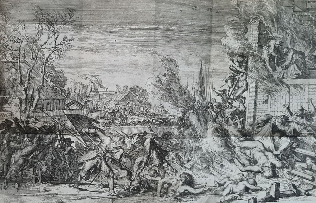 [Abraham de Wicquefort, toegeschreven], Romein de Hooghe - Kort verhaal Raakende..de Wreedheden der Franse, gepleeght...inzonderheyt in de Dorpen  Swammerdam - 1736 #3.2