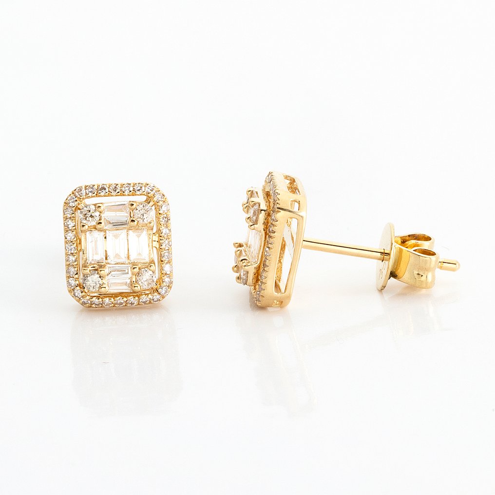 Ei pohjahintaa - Korvakorut - 18 kt. Keltakulta - 0.35ct. tw. Timantti (Luonnollinen) - Timantti #2.1