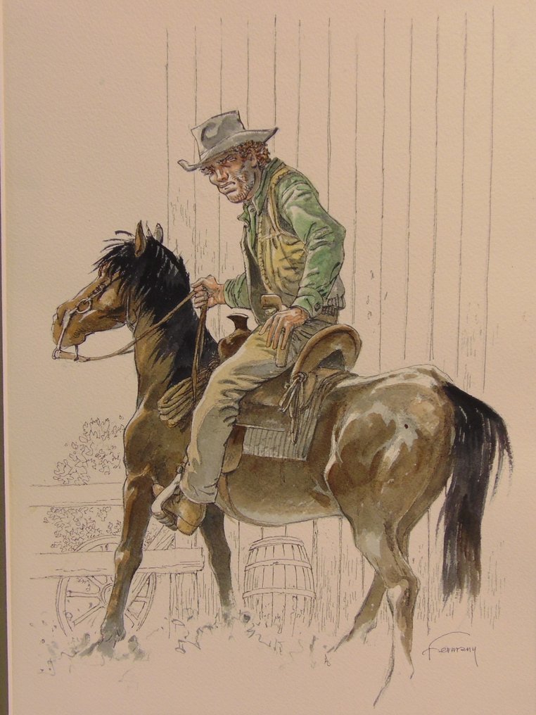 Hermann - 1 Original colour drawing - Red Dust - Aquarel - 2015 #1.0