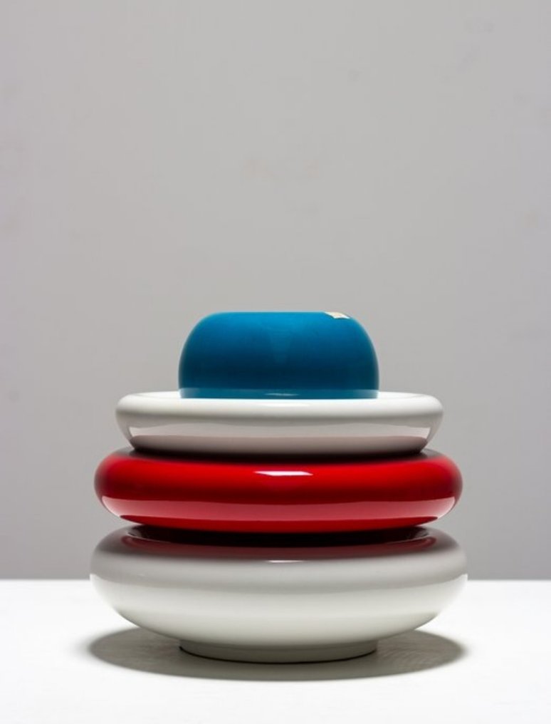 SC3 Italy - Centrepiece (4) - Ceramic, Enamel - Sculptural Composition #2.1