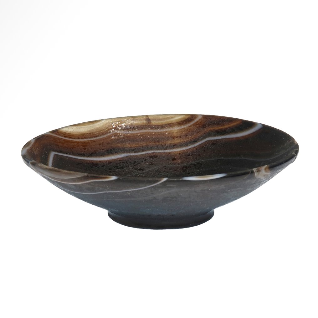 Ancient Roman Agate Banded Agate Cosmetic Bowl #1.0