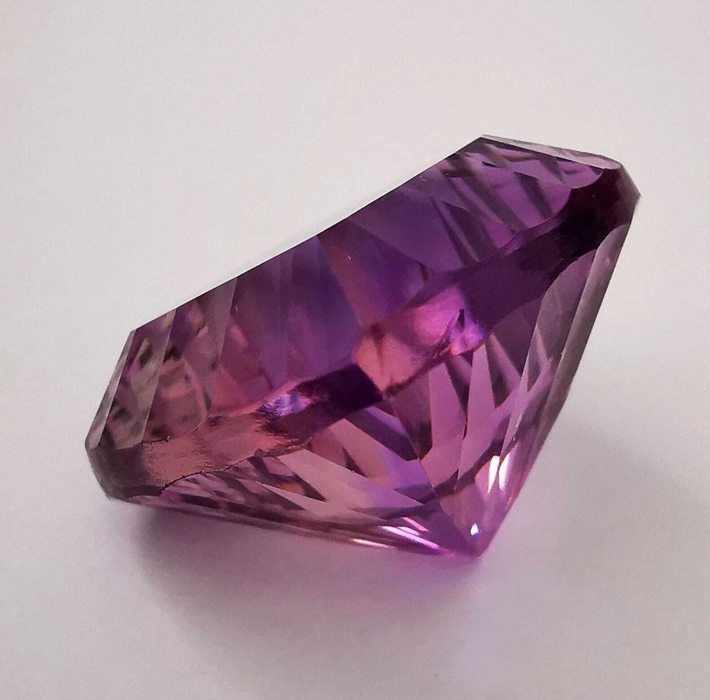 Senza Prezzo di Riserva Ametista - 33.38 ct - Antwerp Laboratory for Gemstone Testing (ALGT) - Porpora intenso rosa #2.1