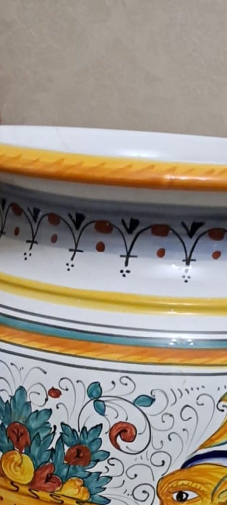 Umbrella stand/rack - Majolica (leadglaze) #4.3