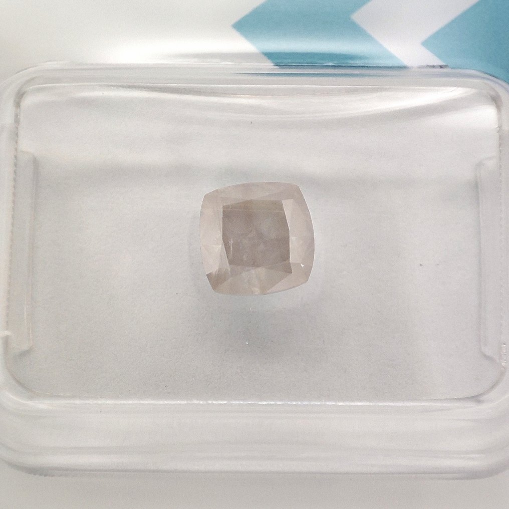 Nincs minimálár - 1 pcs Gyémánt (Természetes színű) - 1.02 ct - Párna - Light Rózsaszínes Barna - I3 - Nemzetközi Gemmológiai Intézet (IGI) #1.0