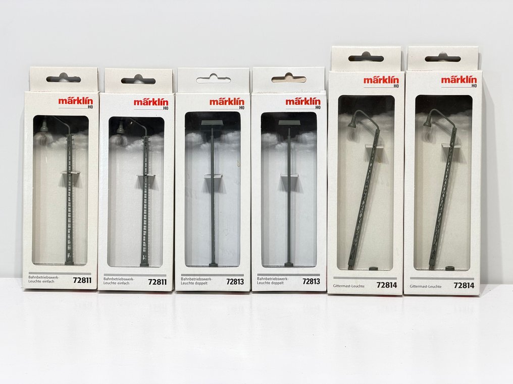 Märklin H0 - 72811, 72813, 72814 - Model train lighting (6) - Lighting masts #1.0