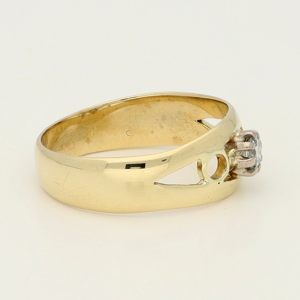 戒指 - 14K包金 黄金 钻石 (天然) #2.1