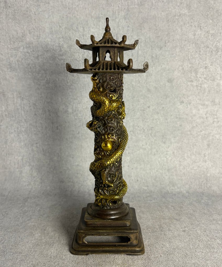 Tempel draak (suitsukkeen polttaja) - Pronssi - 1900-luvun loppupuoli #1.0