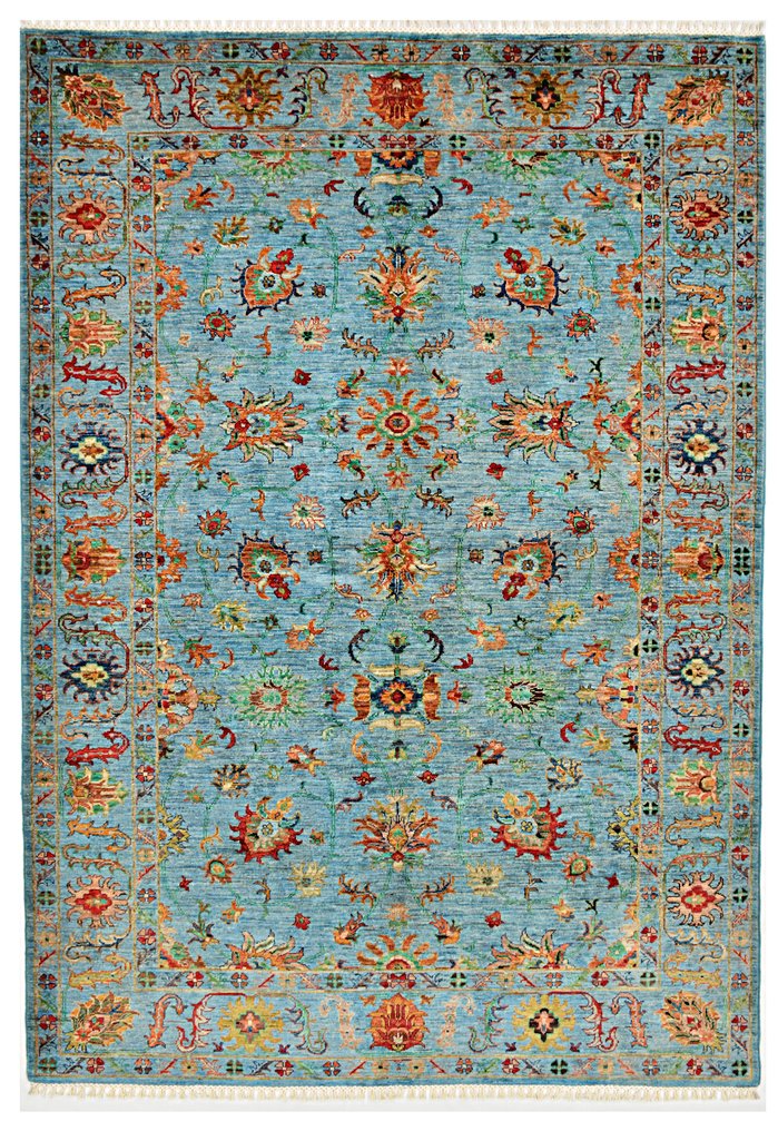 Afghan, Ziegler Kazak, 新款苏尔坦尼地毯 高品质手工结绳杰作 有机羊毛 - 地毯 - 252 cm - 172 cm - 手工设计师地毯 #1.0