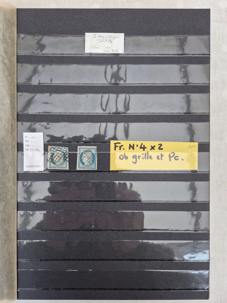 France 1849/1927 - Classic and semi-modern TP stamps, numbers 4 to 219, canceled, in a strip binder. - Yvert #1.0