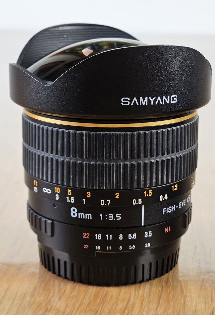 Samyang Optics 8mm f/3.5 Aspherical CS Fisheye Lens – Nikon F mount – with box and pouch Prime lens #1.0