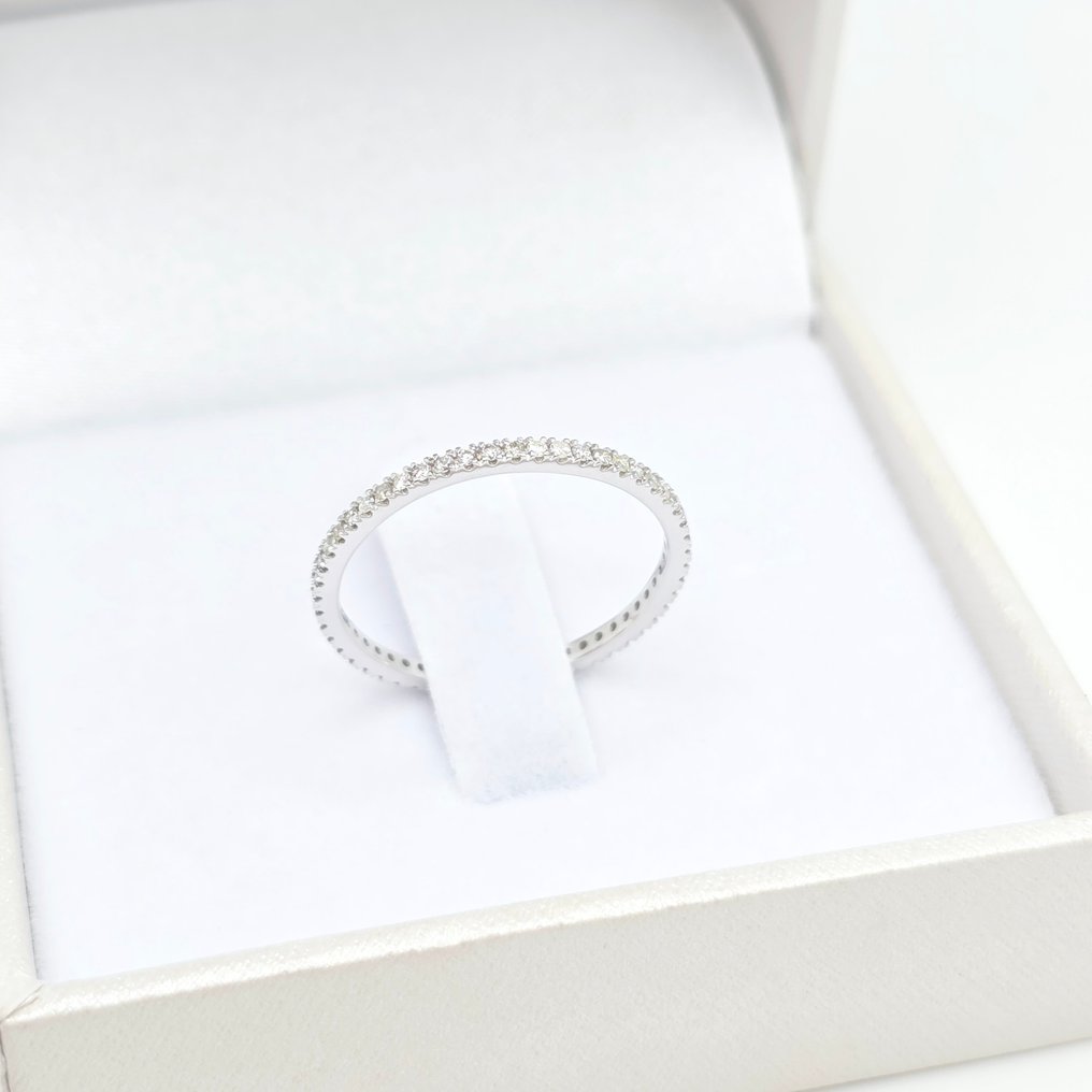 Nincs minimálár - Gyűrű - 14 kt. Fehér arany -  0.27ct. tw. Gyémánt (Természetes)  #3.2