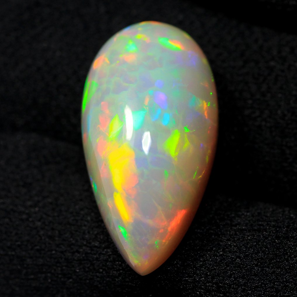 没有保留价 - 1 pcs  多色, 灰色, 橙色 蛋白石  - 10.35 ct - 国际宝石研究院（IGI） - 罕见！蛇皮纹理 #3.2