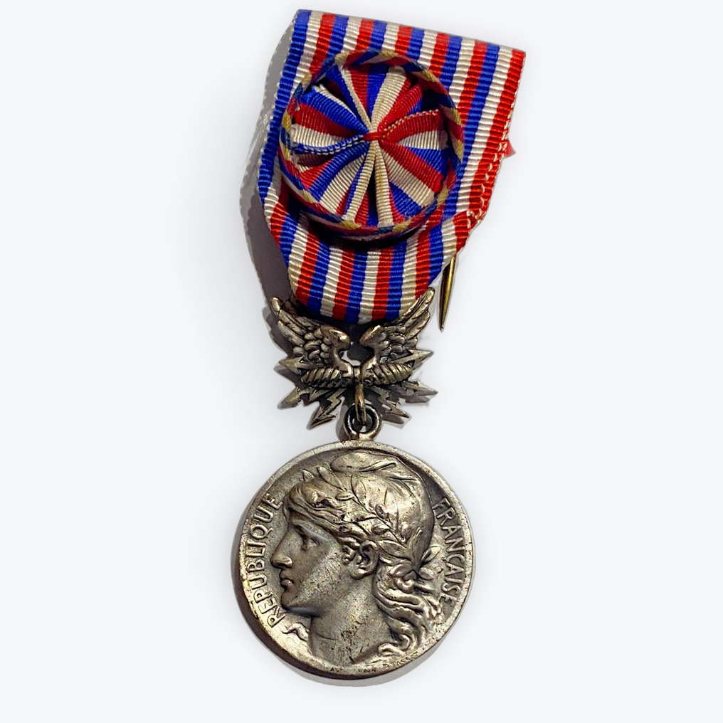 Γαλλία - Στρατιωτικό μετάλλιο - Βραβείο τιμής των ταχυδρομείων και τηλεγράφων απονεμήθηκε. #1.0