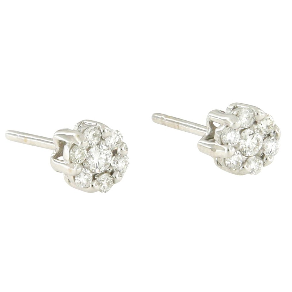 χωρίς τιμή ασφαλείας - Σκουλαρίκια - 18 καράτια Λευκός χρυσός -  0.22ct. tw. Διαμάντι (Φυσικό)  #3.2