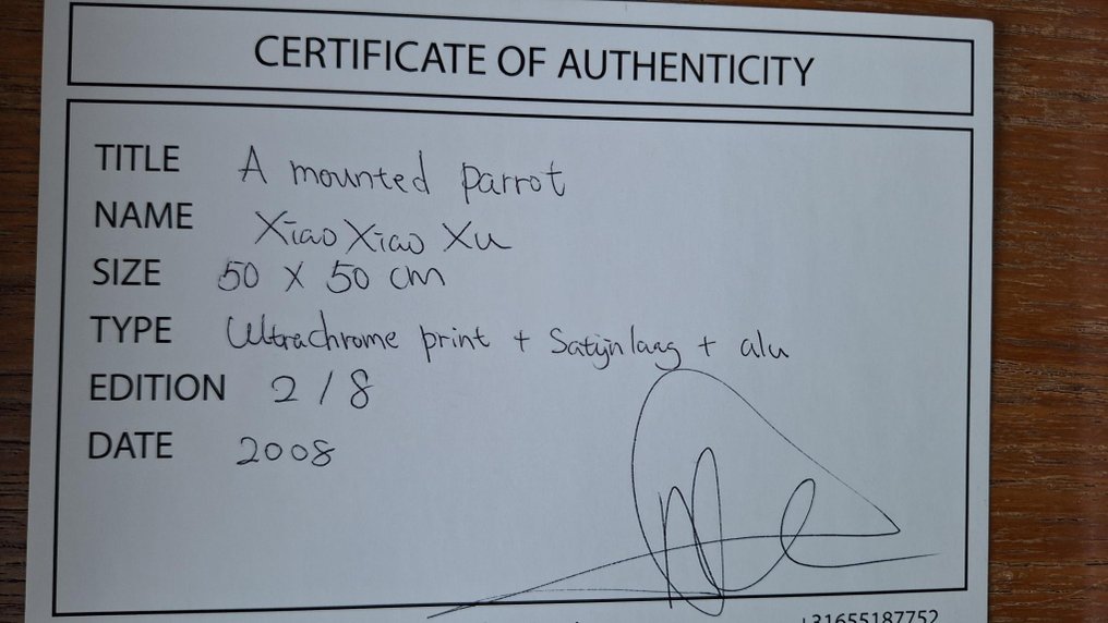 XiaoXiao Xu - A mounted parrot #3.2