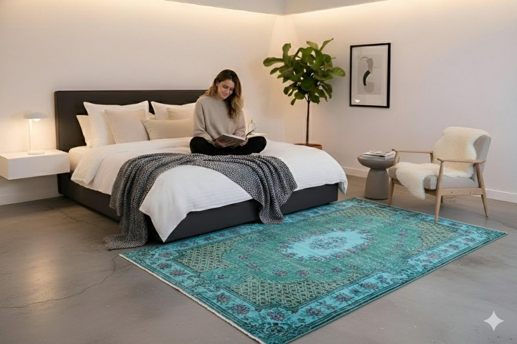 Turquoise κλασικό - Χαλί - 210 cm - 115 cm - με πιστοποιητικό #2.1