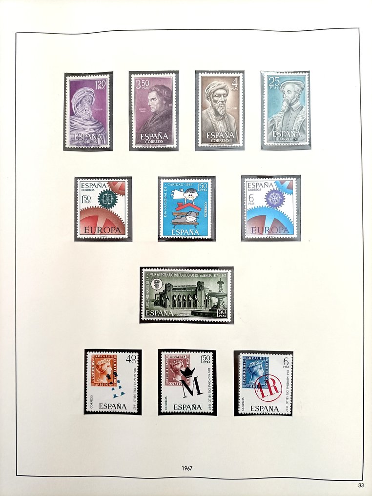 Spain 1967/1992 - Extensive period collection with leaflets and booklets in 2 SAFE albums with case. - No reserve Price #2.1