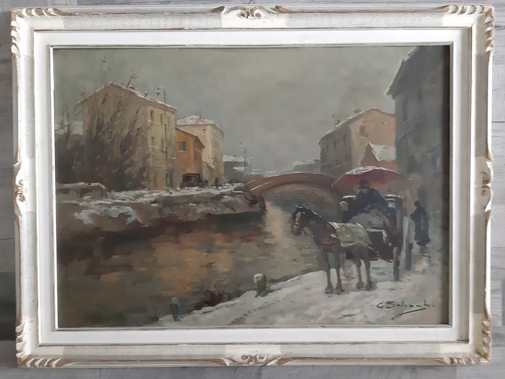 Giuseppe Solenghi​ (1879-1944) - Neve a Milano #1.0