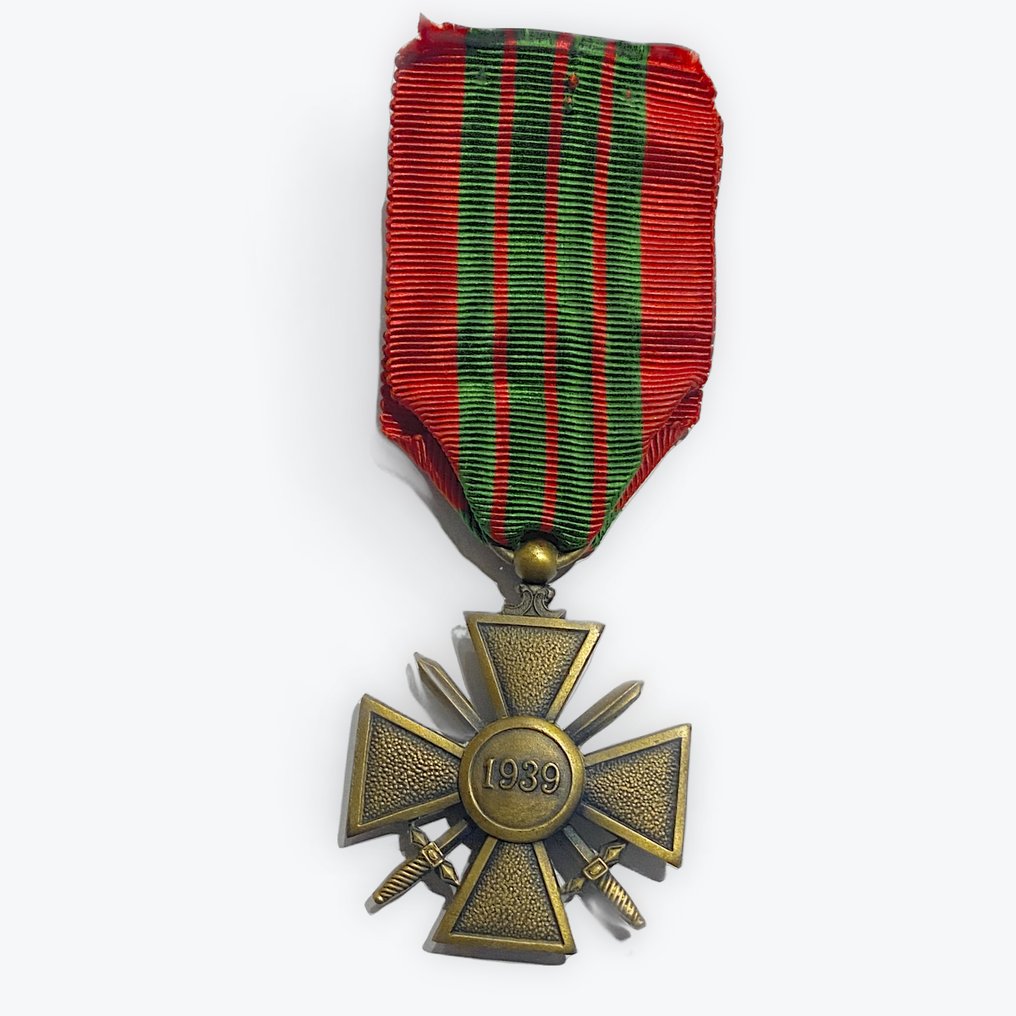 法國 - 軍功章 - 1939年战争十字勋章，特殊警察版本，附有引用和徽章 #3.2